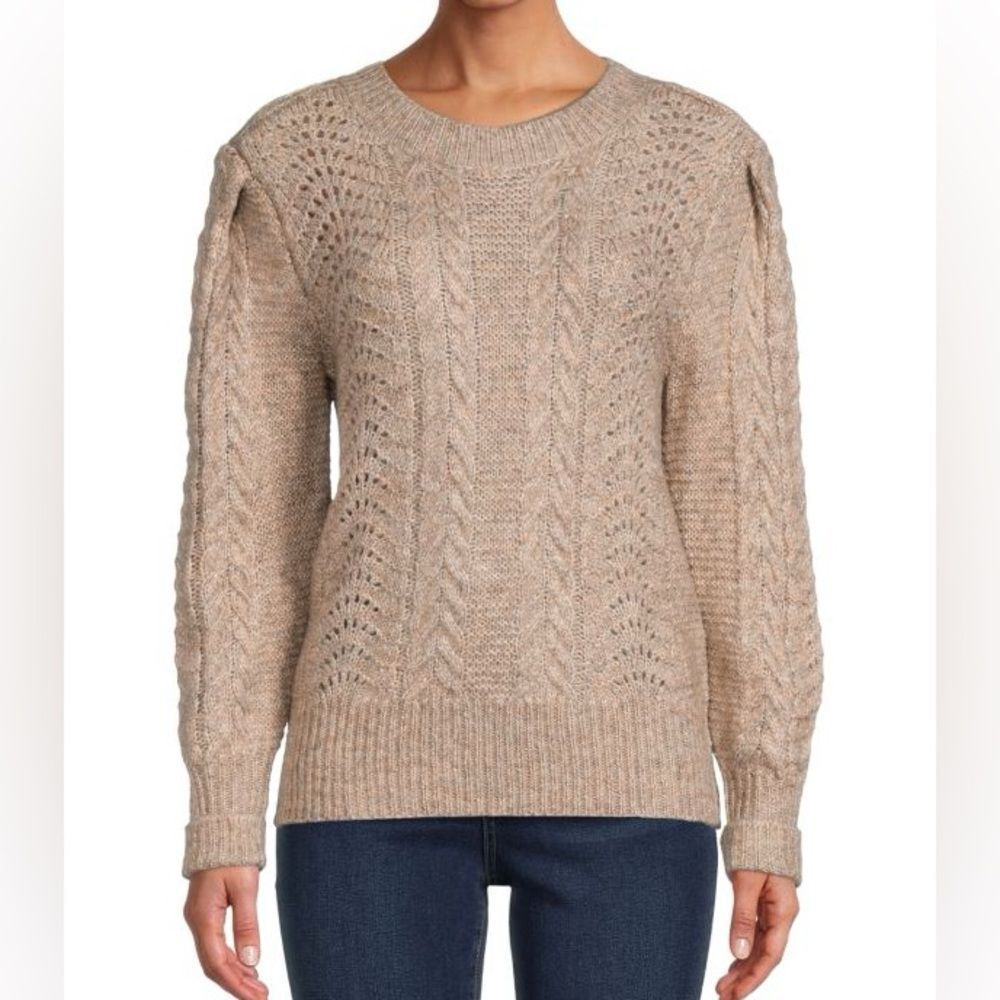 Calvin Klein Cable Knit Wool Blend Sweater Size‎ Medium